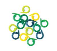 KnitPro Marcatori ad Anello Diviso, Verde, Blu, Giallo, 30 pezzi