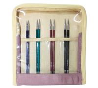 KnitPro Royale: Circolare: Intercambiabile: Aghi: Midi Set, Legno di Betulla Ottone, Multicolore, 14 x 4 x 20 cm