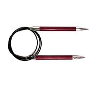 KnitPro Royale: Ferri da Maglia: Circolare: Fisso: 100 cm x 9 mm, Legno di Betulla, Ottone, Multicolore, 9,00 mm