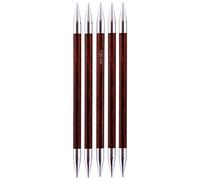KnitPro Royale Ferri per Lavorare a Maglia a Doppia Punta, in Betulla, in Ottone, Multicolori, 15 cm x 2 mm, Set da 6