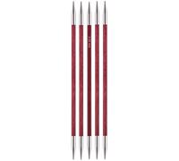 KnitPro Royale Ferri per Lavorare a Maglia a Doppia Punta, in Betulla, in Ottone, Multicolori, 20 cm x 5 mm, Set da 6