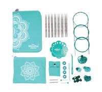 KnitPro Set di ferri intercambiabili Mindful - 7 paia di ferri circolari da 13 cm con accessori Set Mindful Hope per principianti, professionisti e set regalo