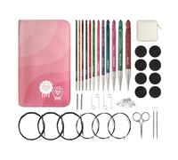 KnitPro Set di uncinetti Dreamz - Uncinetti afgani tunisini intercambiabili con 12 estremità singole, comodi manici colorati per principianti, professionisti e set regalo