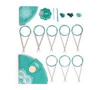 KnitPro Set ferri fissi Mindful - Coppia di ferri circolari da 13 cm con accessori Set Mindful Serenity per principianti, professionisti e set regalo
