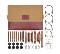 KnitPro Set Ferri Intercambiabili Ginger - Coppia di Ferri Circolari 13 x 10 cm con Accessori Set Ginger Grande, per Principianti, Professionisti e Confezione Regalo