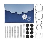 KnitPro Set ferri intercambiabili Nova - Coppie di ferri circolari 8x10 cm con accessori Set Nova Deluxe per principianti, professionisti e set regalo