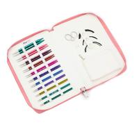 KnitPro Set ferri intercambiabili Zing - Coppia di ferri circolari 11x13 cm con accessori Set Zing Regal, codice colore per principianti, professionisti e set regalo