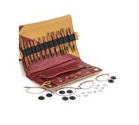 KnitPro Set Ferri Intercambiabili Ginger - Coppia di Ferri Circolari 13 x 13 cm con Accessori Set Ginger Grande, per Principianti, Professionisti e Confezione Regalo