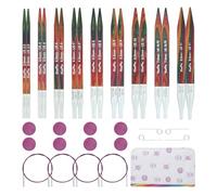 KnitPro Symfonie 2 Deluxe - Set di ferri intercambiabili da 10 cm, 9 misure (da 3 mm a 8 mm)