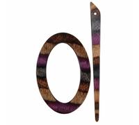 KnitPro Symfonie - Bastoncino Sigma per Stola, in Legno, con Fermaglio, Colore Lilla