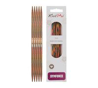 KnitPro Symfonie - Ferri a Doppia Punta 15 cm x 4,5 mm, Colore: Multicolore