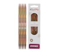 KnitPro Symfonie - Ferri a Doppia Punta 15 cm x 5 mm, Colore: Multicolore