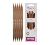 KnitPro Symfonie - Ferri a Doppia Punta 15 cm x 8 mm, Colore: Multicolore