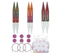 KnitPro Symfonie - Set di 2 aghi intercambiabili da 13 cm, 3 misure (da 9 mm a 12 mm)