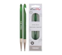 KnitPro 9,00 Millimetri Acrilico Trendz Afghan/tunisino fine Uncinetto per la Singola, Verde
