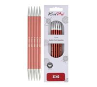 KnitPro Zing: Ferri da Maglia a Doppia Punta: 15 cm x 5,50 mm, Alluminio, Marrone