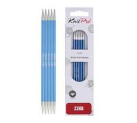 KnitPro Zing: Ferri da Maglia a Doppia Punta: 20 cm x 4 mm, Metallo, Blu, 4,00 mm