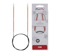 KnitPro Zing: Ferri da Maglia circolari fissi: 120 cm x 2,75 mm, Alluminio, Arancione