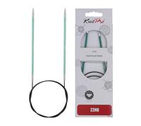 KnitPro Zing: Ferri da Maglia circolari fissi: 150 cm x 3,25 mm, Alluminio, Verde