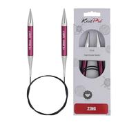 KnitPro Zing: Ferri da Maglia: circolari: fissi: 80 cm x 12 mm, Alluminio, Multicolore, 12 mm