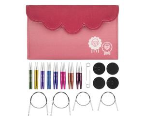 KnitPro Zing - Mini aghi intercambiabili da 5 cm, 8 misure (da 3 mm a 6 mm)