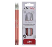 KnitPro Zing: Ferri da Maglia: circolari: intercambiabili: Normali: 5,50 mm, Alluminio, Multicolore