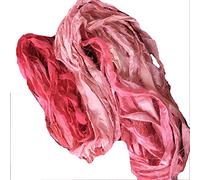 KnitSilk Filato di nastro di seta Sari riciclato, super voluminoso, 50 GMS, 30 yard, nastro di seta Duppioni, rosa pesca (confezione da 1)