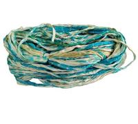 Knitsilk Filato in seta riciclata Shibori Sari, ideale per la realizzazione di tappeti, uncinetto, lavoro a maglia, ricamo e creazione di gioielli, filato sostenibile e dalla consistenza unica, 50
