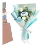 Knitted Blossom - Crochet Plant 30x20x5cm, Woven Textile Petal | Realistic Artificial Bunch, Charming Graduation Keepsake, Thoughtful Birthday Present, Vibrant Spring Decoration, Handcrafted Interior