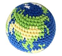 Knitted Footbag Sack - Handmade Globe Shape Footbag Toy, Soft Portable
