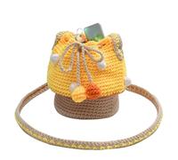 Knitted Mushroom Purses - Handmade Knitted Purse | Femmina Casual Purse, Uncinetto Purse, Knitted Coin Purse, Multifunzionale per Coin, Chargers, giallo, Se référer au descriptif