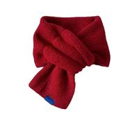 Knitted Scarf for Women Short Solid Color Knitted Scarf Lazy Autumn And Winter Warm All-Match Cross Scarves (Wine red,One size)