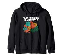 Knitter Crochet Yarn Hoarding Is A Lifestyle Felpa con Cappuccio
