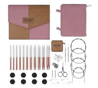 Knitter's Pride Rosemist Regal punte intercambiabili per ferri 3-8 mm set 1 unità argento rosa marrone