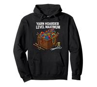 Knitting Crochet Yarn Hoarder Level Maximum Felpa con Cappuccio