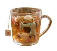 Knitting Machine & Sewing Enthusiast Glass Mug - Transparent Coffee & Tea C