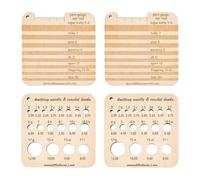 Knitting Needle Gauge Measuring Tool, Wooded Knitting Needle Gauge Ruler in