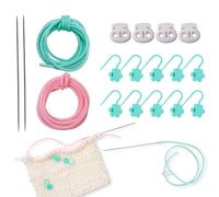 Knitting Stitches Marker, Silicone Knitting Needle Stopper, Multi-Purpose Crafting Tool, Kit Art Accessory per Scrapbooking, Clothing Design, and Crocheting Projects
