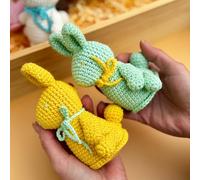 KNITTY CRITTERS Hello Crafts - Kit Amigurumi - Coniglietto Cioccolato Giallo - Kit uncinetto