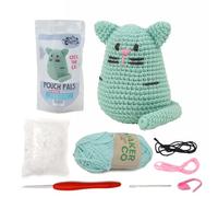 KNITTY CRITTERS - Pouch Pals Crochet Kit - Cecil il gatto