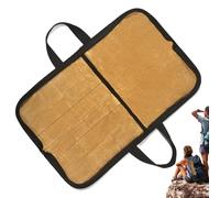 Knives Bag, Kitchenware Pouch, 18.9x12.4in Travel Organizer, Waxed Canvas, Multiple Compartments for Chef Tools, Culinary Use, Cooking Gear, Portable Storage, Kitchen Travel, Handle Carry