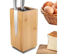 Knives Holder - Double-Sided Magnetic Wooden Rack, 360° Rotatable Magnetic Knives Block with Smooth Wooden Base, Space-Saving Rack for Chefs, Cooking Enthusiasts, Home Kitchens, Apartments, Restaurant