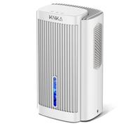 KNKA Deumidificatore, 1,1 l/g, Deumidificatore Casa, Rumore <28 dB, Deumidificatori per ambienti fino a 17 m² come bagno, armadio o camera da letto, Spegnimento automatico e sbrinamento, Bianco