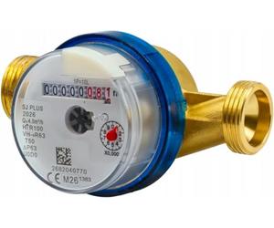 KNM Trade Contatore Acqua Fredda Ottone, Blu, DN20 3/4 | installazione casa appartamento, misuratore consumo, conforme MID M26