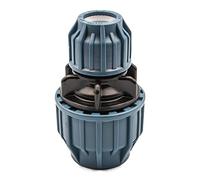 KNM TRADE Raccordo Ridotto in Polipropilene per Tubo PE 32mm x 25mm, Giunzione Ridotta - Raccordo a Compressione per Acqua Potabile, 16 Bar, Cert. DVGW/KIWA/WRAS