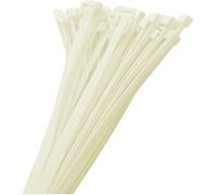 KnnX Fascette Stringicavi in Nylon Bianco Naturale 100 x 2,5 mm - Confezione da 50 - Resistenza 8,2 kg
