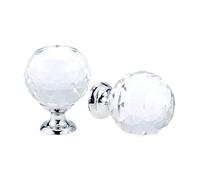 knob, Handle, Door Hardware,2Pc 30MM Crystal Glass Ball Handle Handle Single Hole 25MM European Cabinet Door Drawer Handle Furniture Hardware Accessories (Color : 30mm Gold) ( Color : 30mm Sliver )