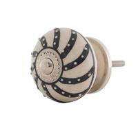 Knober - Pomello per mobili in ceramica e porcellana, dipinto a mano, stile rustico, shabby chic