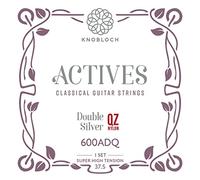 KNOBLOCH STRINGS - Corde per chitarra spagnola | 600ADQ Double Silver ACTIVES | Tensione super-alta 37.5 | Suono potente e lirico | Acuti morbidi | Set corde Flamenco e Classica | Made in Italy