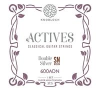 KNOBLOCH STRINGS - Corde per chitarra spagnola | 600DNA Actives Double Silver | Tensione super-alta 37.5 | Bassi luminosi e alti sfumati | Set di corde Flamenco e Classico | Made in Italy